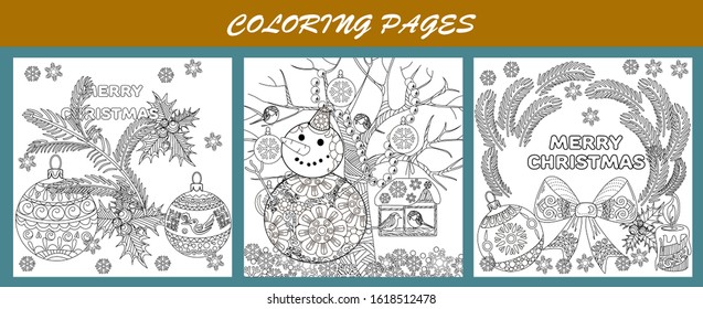 Coloring Pages. Coloring Book for adults and children. Christmas Tree Ornament. Art therapy coloring page.