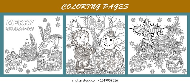 Coloring Pages. Coloring Book for adults and children. Christmas Tree Ornament. Art therapy coloring page.