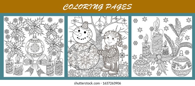 Coloring Pages. Coloring Book for adults and children. Christmas Tree Ornament. Art therapy coloring page.