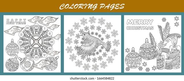 Coloring Pages. Coloring Book for adults and children. Christmas Tree Ornament. Art therapy coloring page.