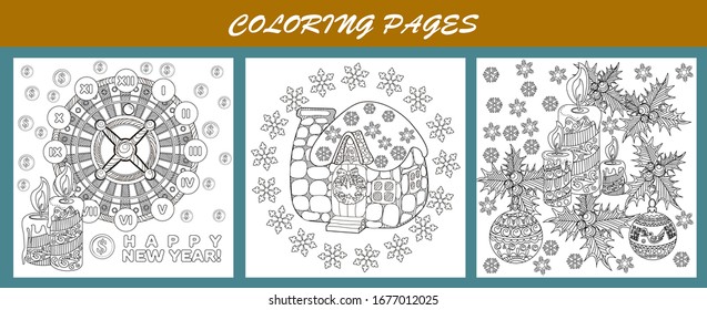 Coloring Pages. Coloring Book for adults and children. Christmas Tree Ornament. Art therapy coloring page
