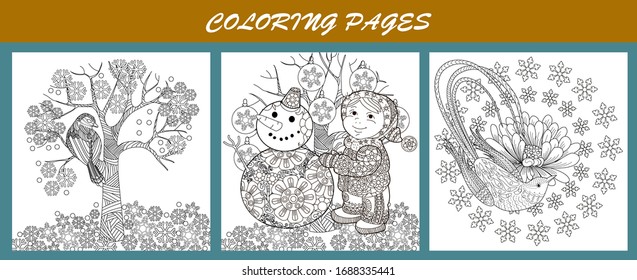 Coloring Pages. Coloring Book for adults and children. Christmas Tree Ornament. Art therapy coloring page. Antistress freehand sketch drawing with doodle and zentangle elements.