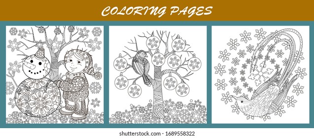 Coloring Pages. Coloring Book for adults and children. Christmas Tree Ornament. Art therapy coloring page. Antistress freehand sketch drawing with doodle and zentangle elements.