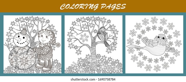 Coloring Pages. Coloring Book for adults and children. Christmas Tree Ornament. Art therapy coloring page. Antistress freehand sketch drawing with doodle and zentangle elements.