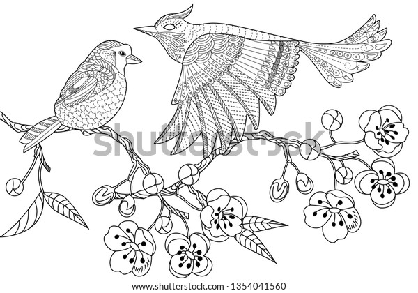 75 Coloring Pages Flowers And Birds Images & Pictures In HD