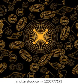 Coloring Pages. Coloring Book for adults. Colouring pictures with casino roulette and tree ornament. Antistress freehand sketch drawing with doodle and zentangle elements.