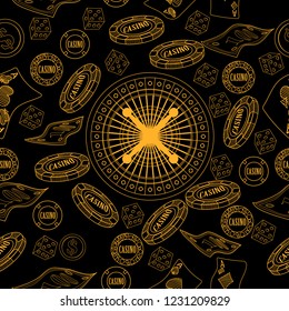 Coloring Pages. Coloring Book for adults. Colouring pictures with casino roulette and tree ornament. Antistress freehand sketch drawing with doodle and zentangle elements.