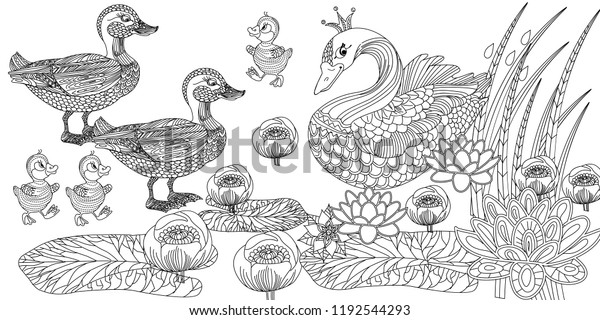 Coloring Pages Coloring Book Adults Colouring Stock Vector (Royalty