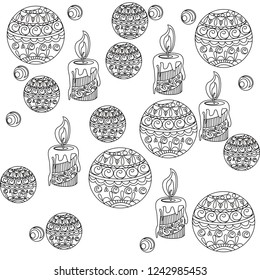 Coloring Pages. Coloring Book for children and adults. Colouring pictures with tree ornament. Antistress freehand sketch drawing with doodle and zentangle elements.