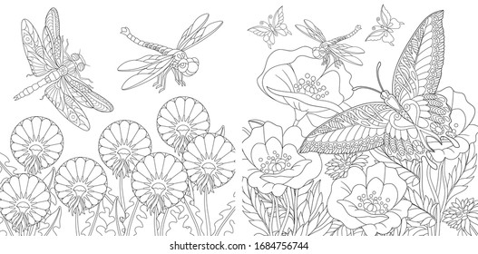 garden coloring pages high res stock images  shutterstock