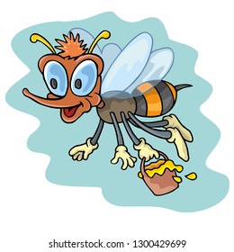 coloring pages for childrens with funny insects, bee