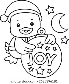 Coloring pages of Cute Duck icon. Outline of Funny baby Duck animal series stock illustration. life of fluffy Duck designs.
outline of duck bring a Joy decoration
