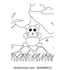 Coloring pages cute forest animals