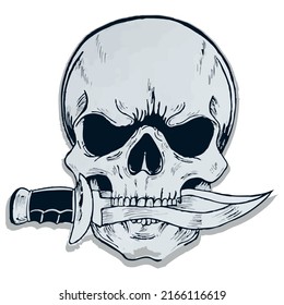 Coloring Pages, Cute Skull Character Vector illustration EPS And Image
