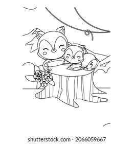 Coloring Pages Cute wild animals