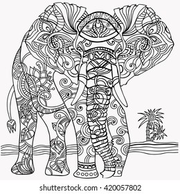 Coloring pages . Elephant