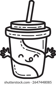 Coloring pages of fast food items illustration.
outline of milkshake illustration