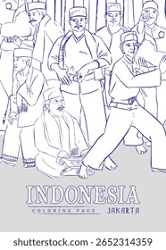Colorir Páginas Com Jakartas Traditional Martial Arts Culture