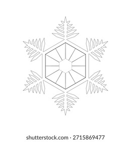 Malvorlagen mit verschiedenen Schneeflocken-Designs für Kinder zum Färben und Genießen im Winter. 