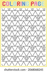 Coloring Pages Geometrical Abstract Triangle Lines