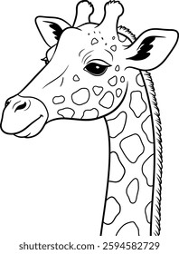 Coloring pages of a Giraffe for kids