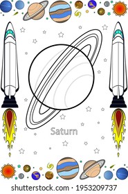 
Coloring pages are great for training a child's creativity and getting to know the names of the planets.