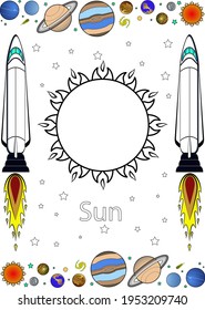 
Coloring pages are great for training a child's creativity and getting to know the names of the planets.