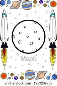 
Coloring pages are great for training a child's creativity and getting to know the names of the planets.