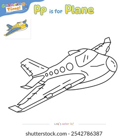 Malvorlagen und das Alphabet erlernen. Pädagogisches Spiel für Kinder. Spaß Aktivitäten für Kinder zu spielen und zu lernen.