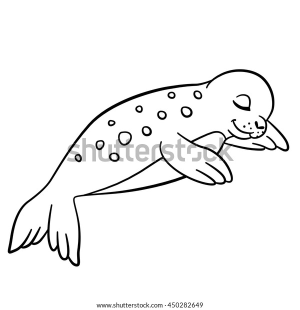 coloring pages little cute spotted baby stock vector