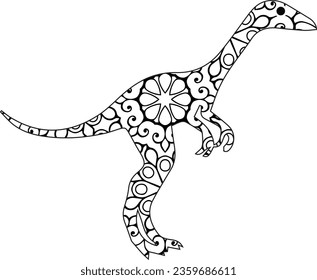 Coloring pages set with fantasy floral dinosaurs,oloring pages set with fantasy floral dinosaurs. Tyrannosaurus T-rex and triceratops with flowers.