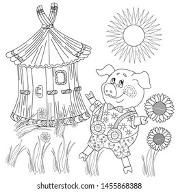 hansel and gretel house coloring page