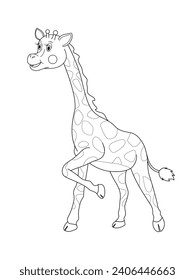 Coloring pages vector design, illustration Giraffe.