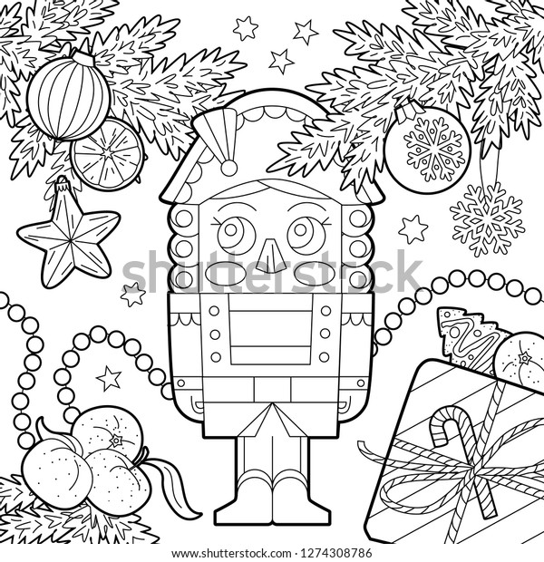 coloring pages winter decor hand drawn stock vector royalty