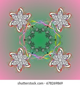 Coloring pages. Zentangle elegant snow flake. Vector ornamental winter illustration for decoration, Christmas greeting cards, invitation template.