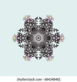 Coloring pages. Zentangle elegant snow flake. Vector ornamental winter illustration for decoration, Christmas greeting cards, invitation template.
