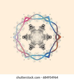 Coloring pages. Zentangle elegant snow flake. Vector ornamental winter illustration for decoration, Christmas greeting cards, invitation template.