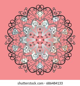 Coloring pages. Zentangle elegant snow flake. Vector ornamental winter illustration for decoration, Christmas greeting cards, invitation template.