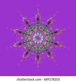 Coloring pages. Zentangle elegant snow flake. Vector ornamental winter illustration for decoration, Christmas greeting cards, invitation template.