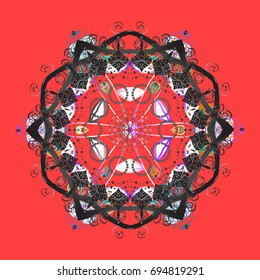 Coloring pages. Zentangle elegant snow flake. Vector ornamental winter illustration for decoration, Christmas greeting cards, invitation template.