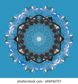 Coloring pages. Zentangle elegant snow flake. Vector ornamental winter illustration for decoration, Christmas greeting cards, invitation template.