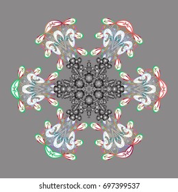 Coloring pages. Zentangle elegant snow flake. Vector ornamental winter illustration for decoration, Christmas greeting cards, invitation template.