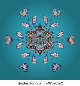 Coloring pages. Zentangle elegant snow flake. Vector ornamental winter illustration for decoration, Christmas greeting cards, invitation template.