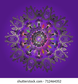Coloring pages. Zentangle elegant snow flake. Vector ornamental winter illustration for decoration, Christmas greeting cards, invitation template.