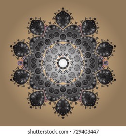 Coloring pages. Zentangle elegant snow flake. Vector ornamental winter illustration for decoration, Christmas greeting cards, invitation template.