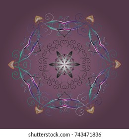 Coloring pages. Zentangle elegant snow flake. Vector ornamental winter illustration for decoration, Christmas greeting cards, invitation template.