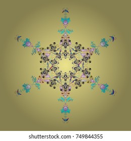 Coloring pages. Zentangle elegant snow flake. Vector ornamental winter illustration for decoration, Christmas greeting cards, invitation template.
