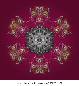 Coloring pages. Zentangle elegant snow flake. Vector ornamental winter illustration for decoration, Christmas greeting cards, invitation template.