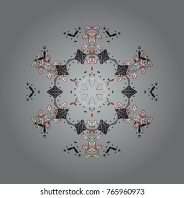 Coloring pages. Zentangle elegant snow flake. Vector ornamental winter illustration for decoration, Christmas greeting cards, invitation template.