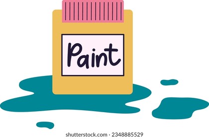Coloring Paint Tube Art Supply Vector Illustration